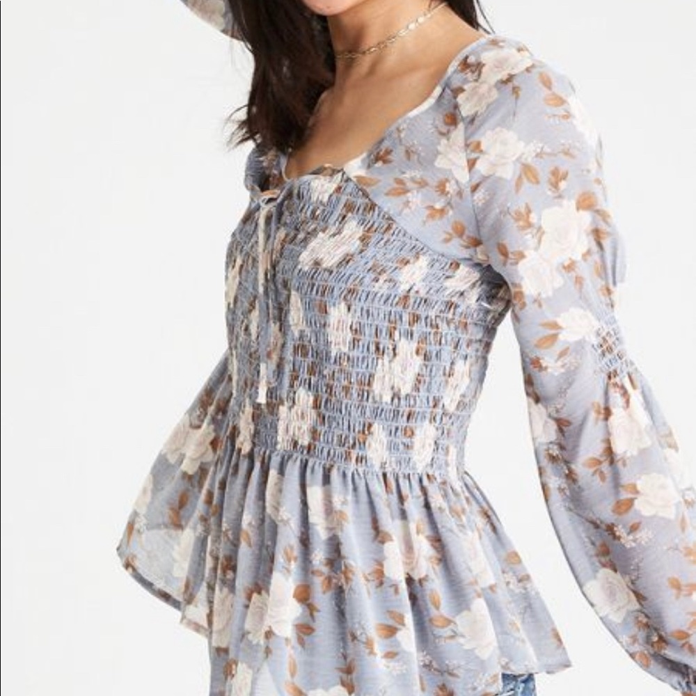 American Eagle Outfitters Peasant Top Sz S